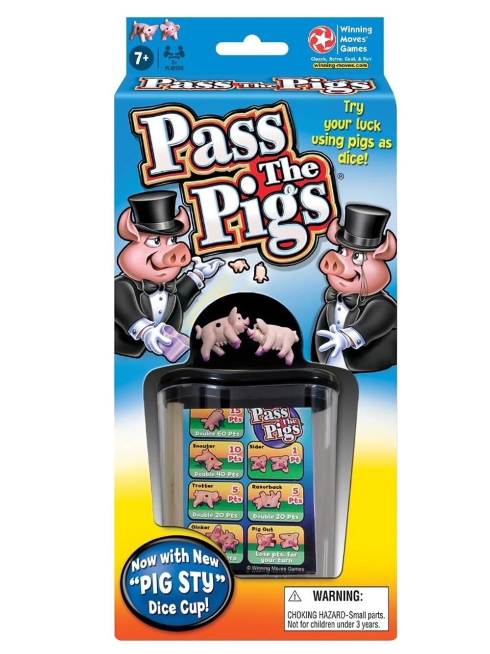 Pass The Pigs Travel Game With Pig Sty Dice Cup Complete *Open Box*